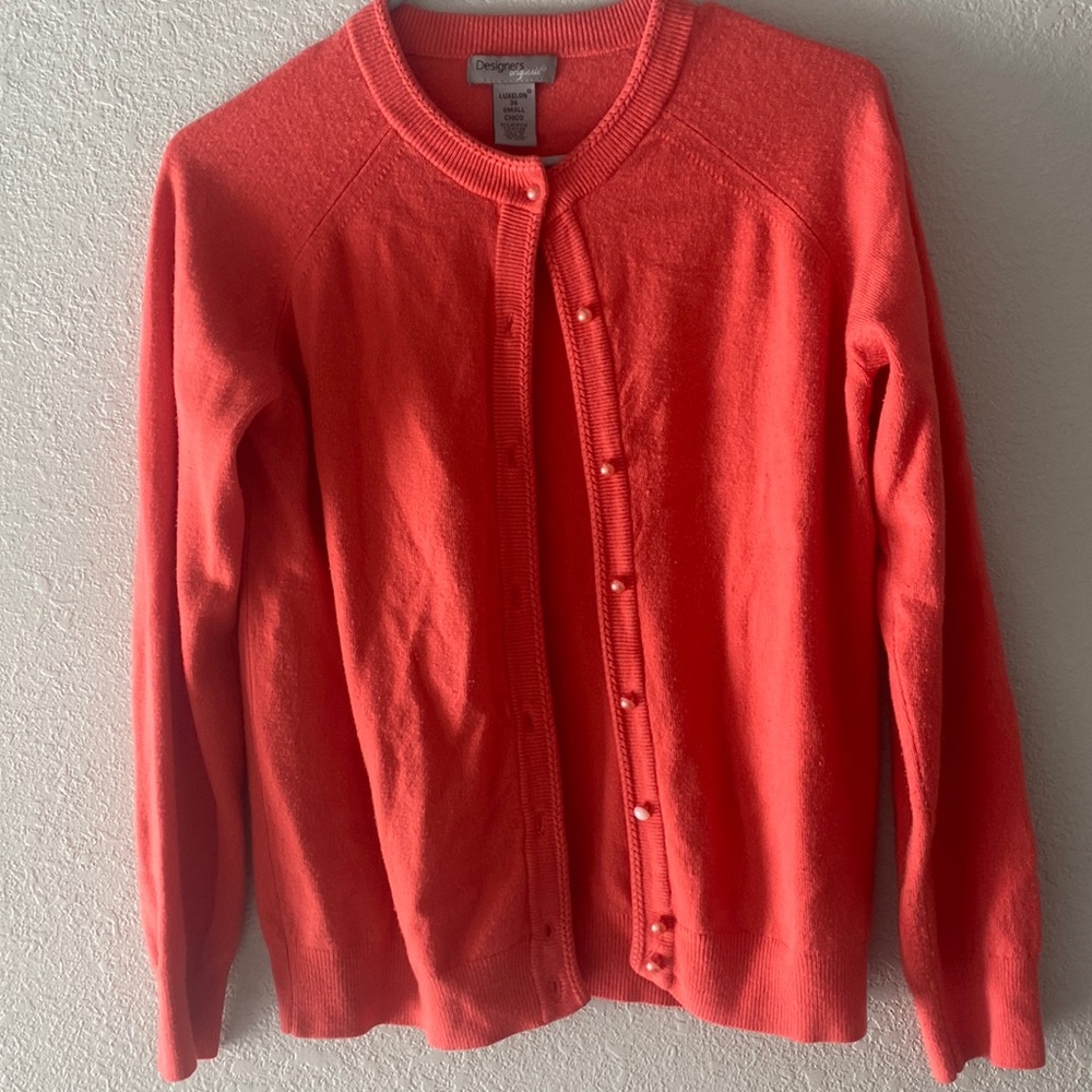 Salmon button up sweater